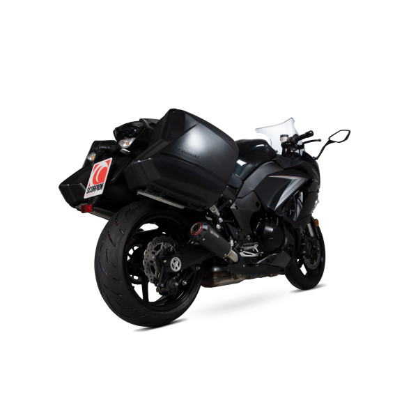 Scorpion Exhaust Kawasaki Z1000 SX 2017 - 2019 Red Power Slip-on (Pair) Black Ceramic Coated Sleeve